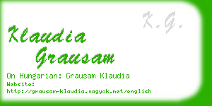 klaudia grausam business card